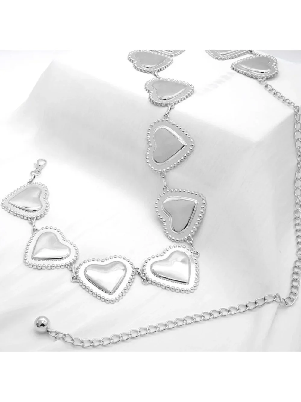 Stylish Metal Waist Chain Belt - Gold & Silver Chunky Accessory for Dresses
